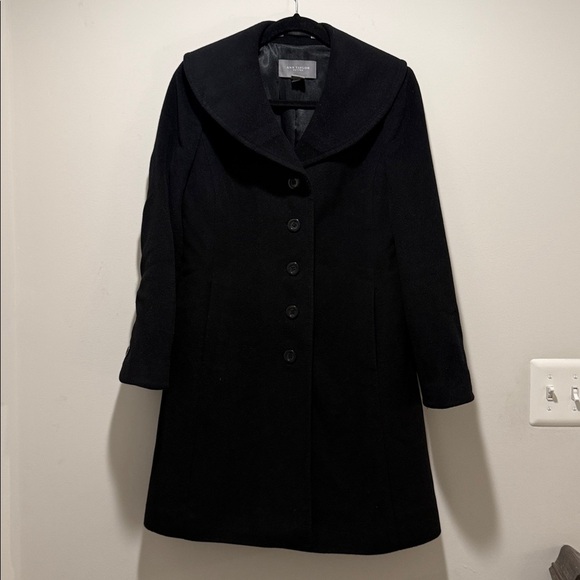 Ann Taylor Jackets & Blazers - Ann Taylor Petite Wool &  Agora Coat | Size 4P | Black